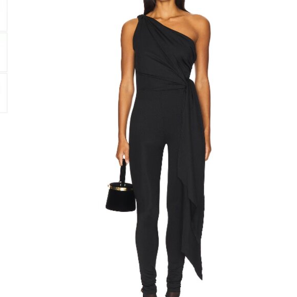 Ronny Kobo Collection Pants - Ronny Kobo Celina One-Shoulder Catsuit Jumpsuit